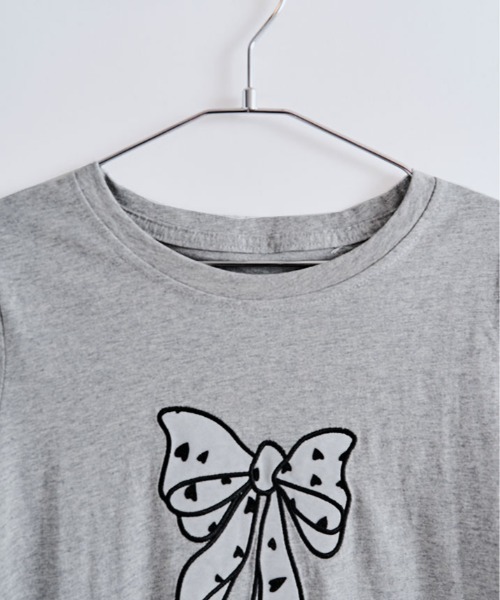 tシャツ リボン 刺繍 デザイン Tシャツ レディース : ZOZOTOWN Yahoo