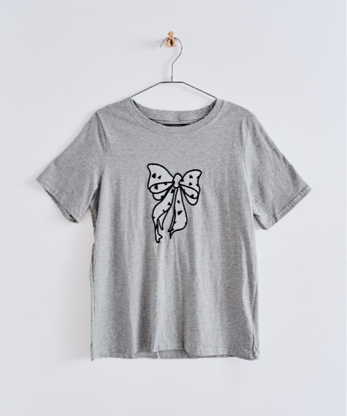 tシャツ リボン 刺繍 デザイン Tシャツ レディース : ZOZOTOWN Yahoo