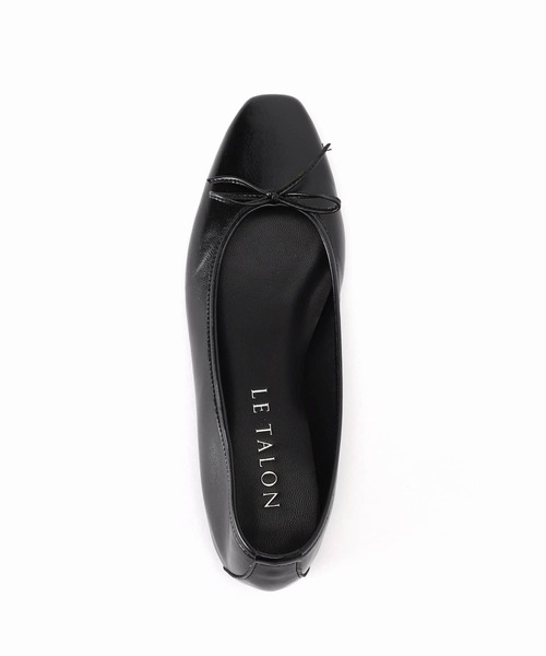 LE TALON ブラック フラットシューズ 24 フレンチスクエアバレエ 追加》フレンチスクエアバレエ（バレエシューズ）｜LE TALON（ル