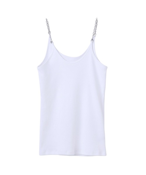 tシャツ COTTON RIB CHAIN STRAP CAMISOLE レディース