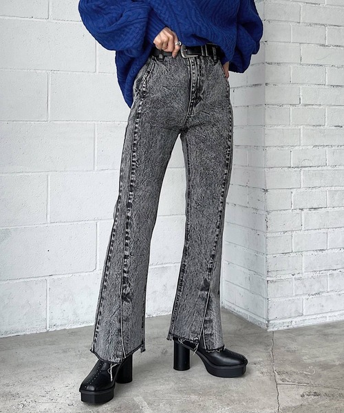 PAGEBOY 「PAGEBOY」 加工ブーツカットデニムパンツ 26inch