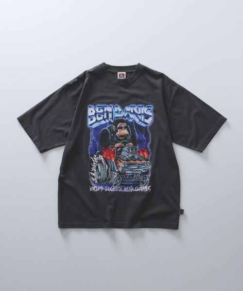 「BEN DAVIS」 半袖Tシャツ LARGE チャコール メンズ