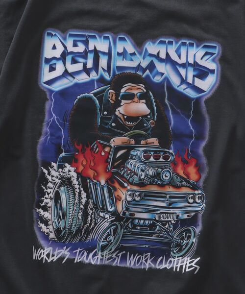 「BEN DAVIS」 半袖Tシャツ LARGE チャコール メンズ