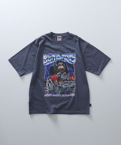 「BEN DAVIS」 半袖Tシャツ LARGE チャコール メンズ