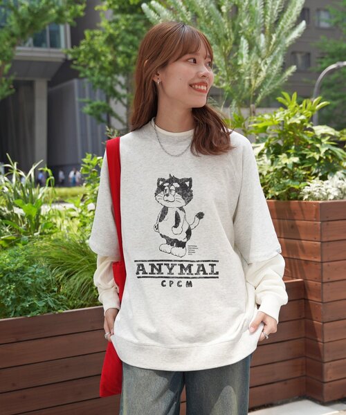 tシャツ 「ANYMAL」レイヤードロンT レディース メンズ