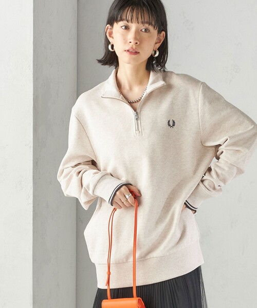 トレーナー スウェット FRED PERRY: M3574 HALF ZIP SHIRT レディース