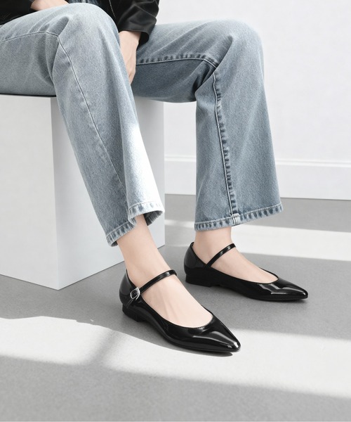 新品 LUSSO MALENA 本革 フラット パンプス  甲ストラップ maschietta マスチェッタ パンプス スクエアトゥ 靴 レディース 甲