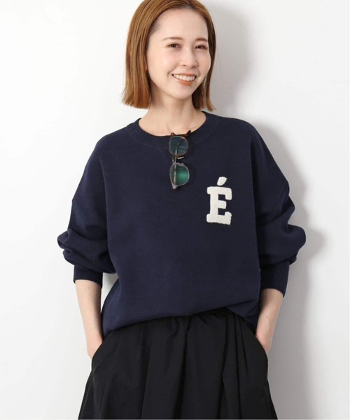 ニット セーター 「WEB限定カラー有り/追加」サガラ刺繍スウェットライクニット レディース | SLOBE IENA | 04