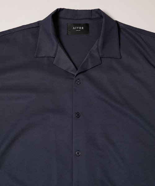 「AIVER」 半袖シャツ LARGE ダークグリーン メンズ_画像3
