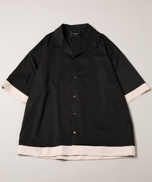 「AIVER」 半袖シャツ LARGE ダークグリーン メンズ_画像5