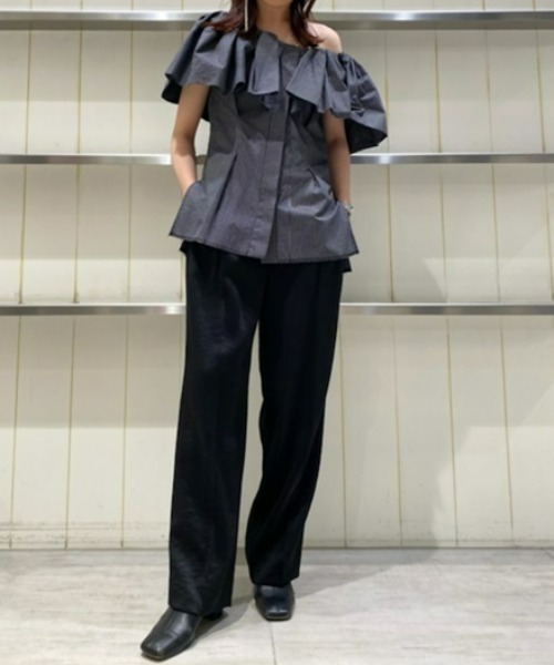 「styling/」 半袖ブラウス FREE ブラック レディース_画像2