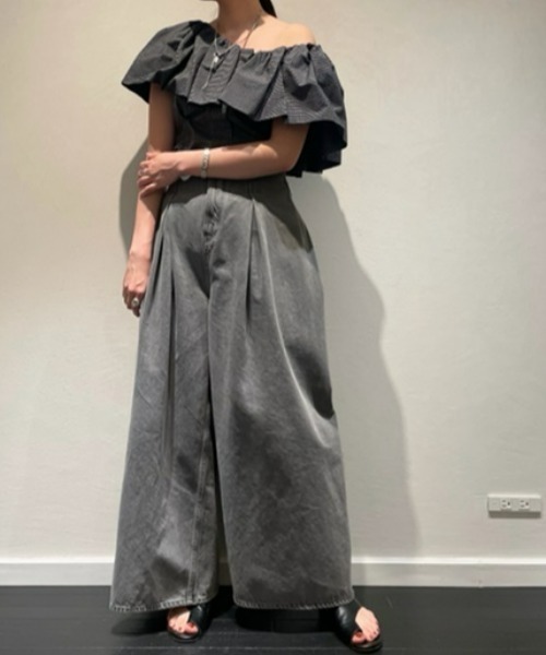「styling/」 半袖ブラウス FREE ブラック レディース_画像7