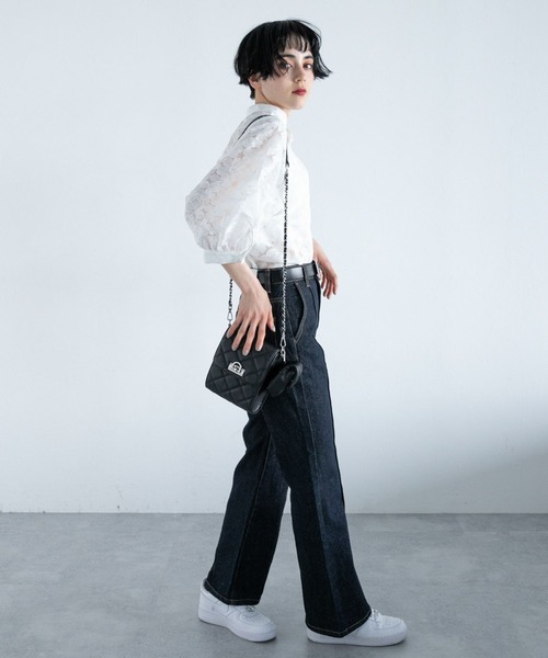 「PAGEBOY」 7分袖ブラウス FREE ブラック系その他 レディース_画像3