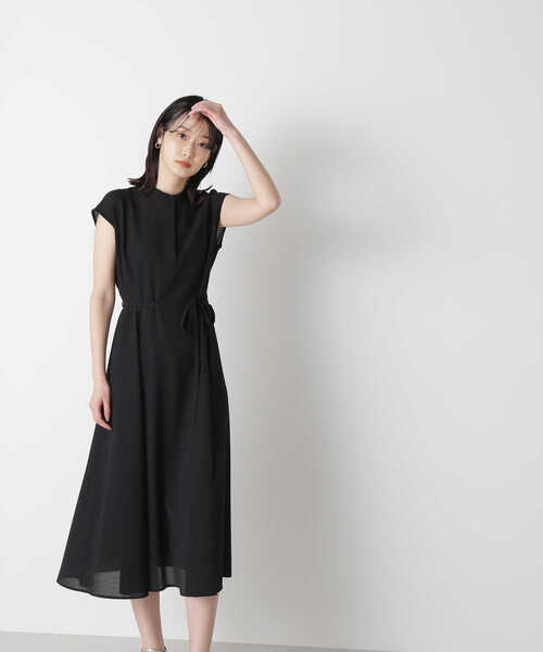 「NATURAL BEAUTY BASIC」 ノースリーブワンピース MEDIUM ブラック レディース_画像4