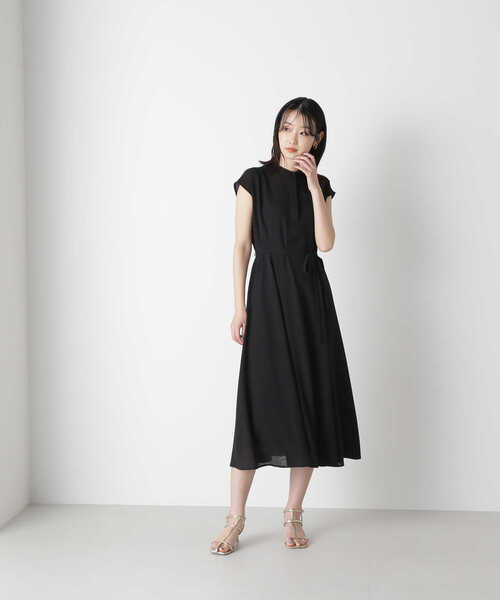 「NATURAL BEAUTY BASIC」 ノースリーブワンピース MEDIUM ブラック レディース_画像6