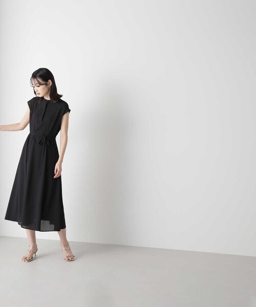 「NATURAL BEAUTY BASIC」 ノースリーブワンピース MEDIUM ブラック レディース_画像7