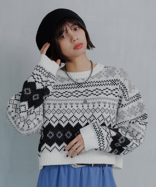 S.Kページ PAGEBOY（ページボーイ） ニット セーター ノルディックショートプル