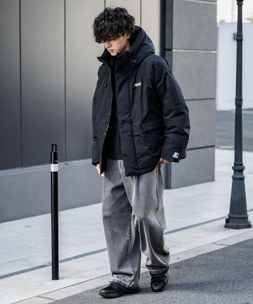 STAMPD ブラック ダウンジャケット STONE ISLAND - 【ラスト1点】40723 / GARMENT DYED CRINKLE REPS