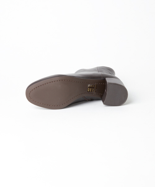 「PICHE ABAHOUSE」 ショートブーツ 35 ダークブラウン レディース_画像2