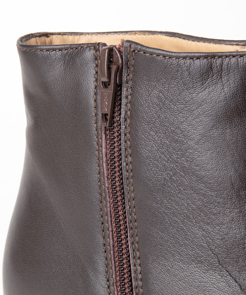 「PICHE ABAHOUSE」 ショートブーツ 35 ダークブラウン レディース_画像4