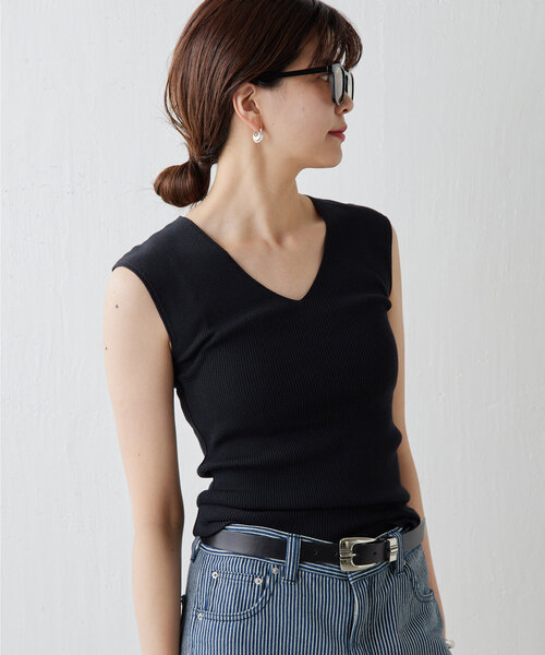 【即発送】G/FORE レディース セーターノースリーブ ニットシャツブラック GALLARDAGALANTE（ガリャルダガランテ） ノースリーブニット FREE