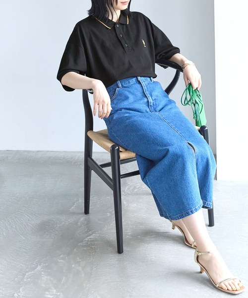 「U.S. POLO ASSN.」 半袖ポロシャツ FREE ネイビー レディース_画像8