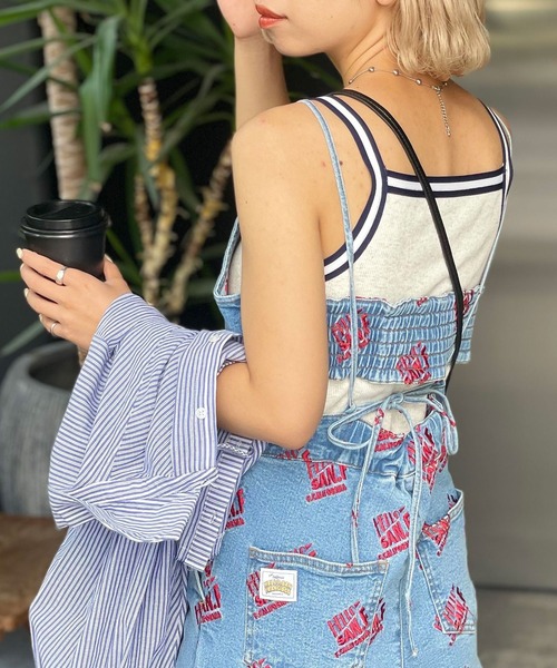 「HELLO.SANFRANCISCO」 オーバーオール MEDIUM サックスブルー レディース_画像3