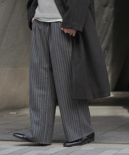 SENSE OF PLACE by URBAN RESEARCH パンツ ウールブレンドカーブ