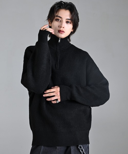 「ADRER」 長袖ニット SMALL グレー メンズ_画像3