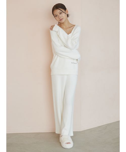 gelato pique ルームウェアセット ホワイト gelato pique（ジェラートピケ） パジャマ ルームウェア トーンアップ