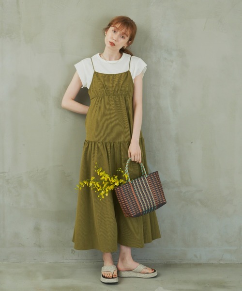 hinari（ヒナリ） キャミソールワンピース SMALL ホワイト レディース