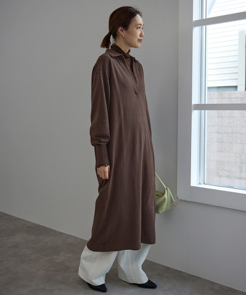 SLOBE IENA（スローブイエナ） ワンピース スキッパーニットワンピース