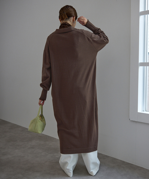 SLOBE IENA（スローブイエナ） ワンピース スキッパーニットワンピース