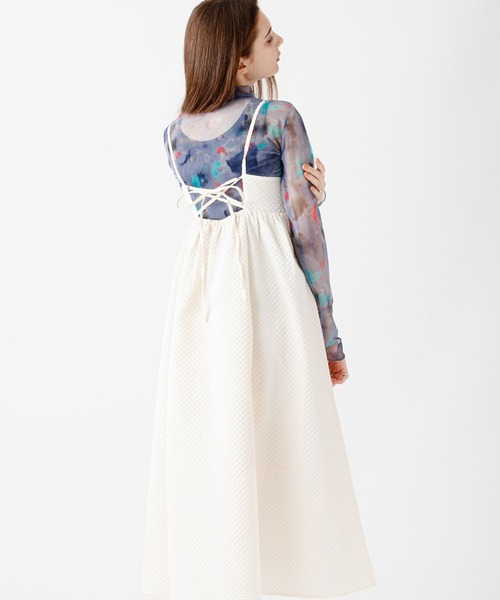 「saloon」 サロペットスカート FREE ブルー レディース_画像4