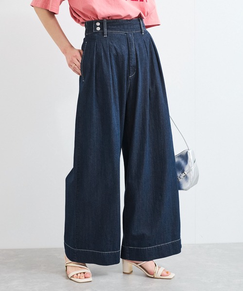 「VIS」 デニムパンツ M サックスブルー レディース_画像5