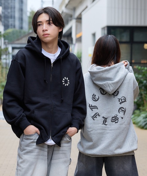 That's life ジップアップパーカー X-LARGE ブラック メンズ
