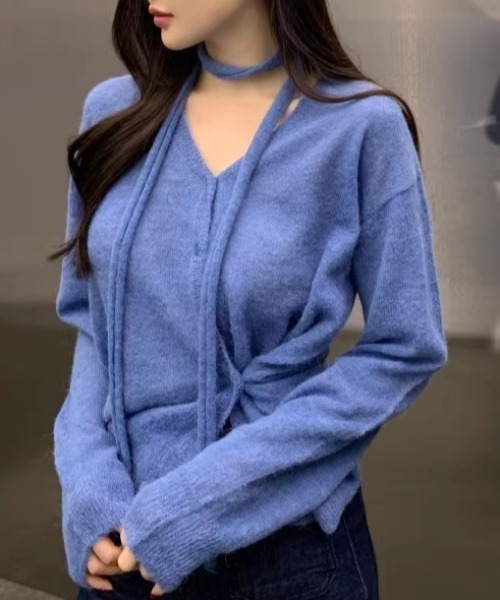 「GEMEDA」 ニットカーディガン M ブラック レディース_画像7