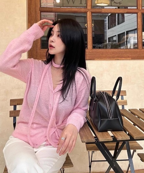 「GEMEDA」 ニットカーディガン M ブラック レディース_画像9