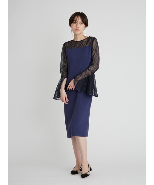 FRAY I.D（フレイ・アイディー） 長袖ワンピース 0 ブルー レディース