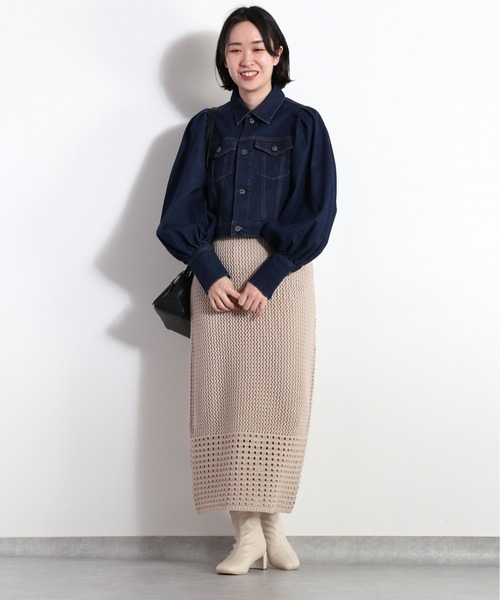 「cepo」 デニムジャケット L ネイビー レディース_画像6