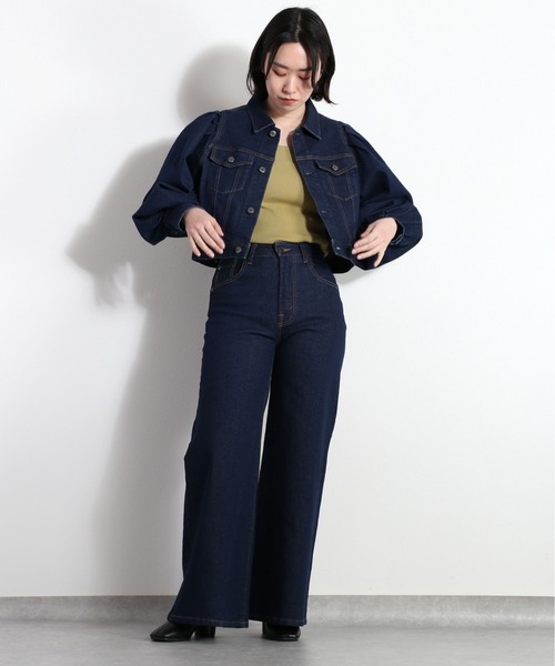 「cepo」 デニムジャケット L ネイビー レディース_画像9