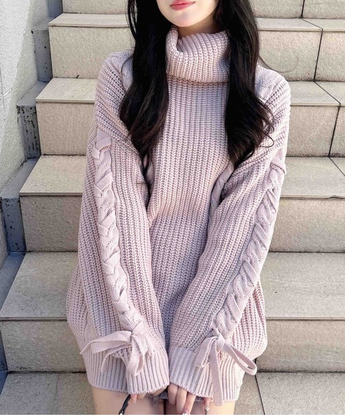 INGNI（イング） チュニック タートルネックルーズチュニックニット