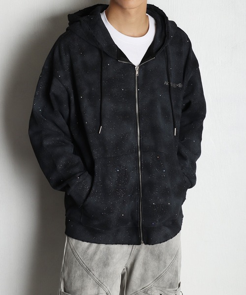 WESTSEA（ウエストシー） パーカー スパンコール × ラメ × ダメージ
