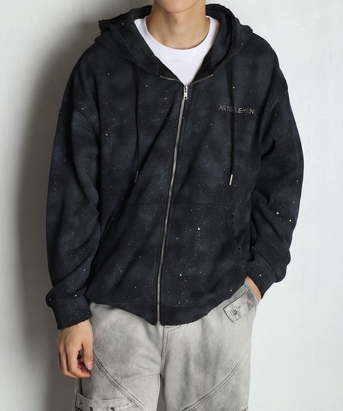 WESTSEA（ウエストシー） パーカー スパンコール × ラメ × ダメージ