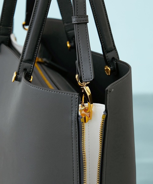 「E'POR」 2WAYバッグ FREE ライトグレー レディース_画像4