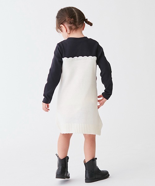 「petit main」 「KIDS」ドッキングワンピース 120cm アイボリー キッズ_画像4