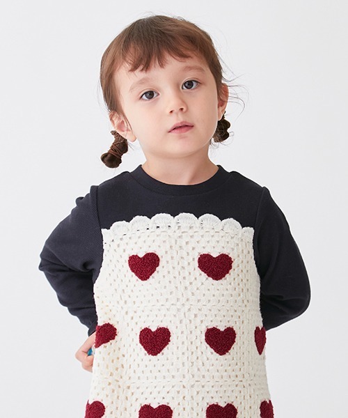 「petit main」 「KIDS」ドッキングワンピース 120cm アイボリー キッズ_画像6