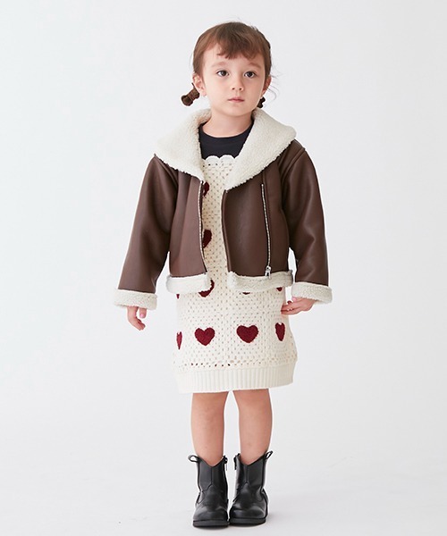 「petit main」 「KIDS」ドッキングワンピース 120cm アイボリー キッズ_画像7