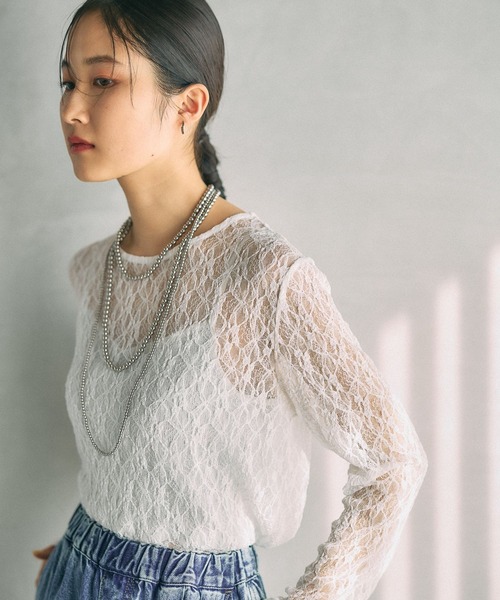 LEPSIM（レプシィム） tシャツ レースインナー 639360 レディース