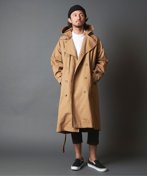 「COMMON WARE」 トレンチコート M ベージュ メンズ_画像7